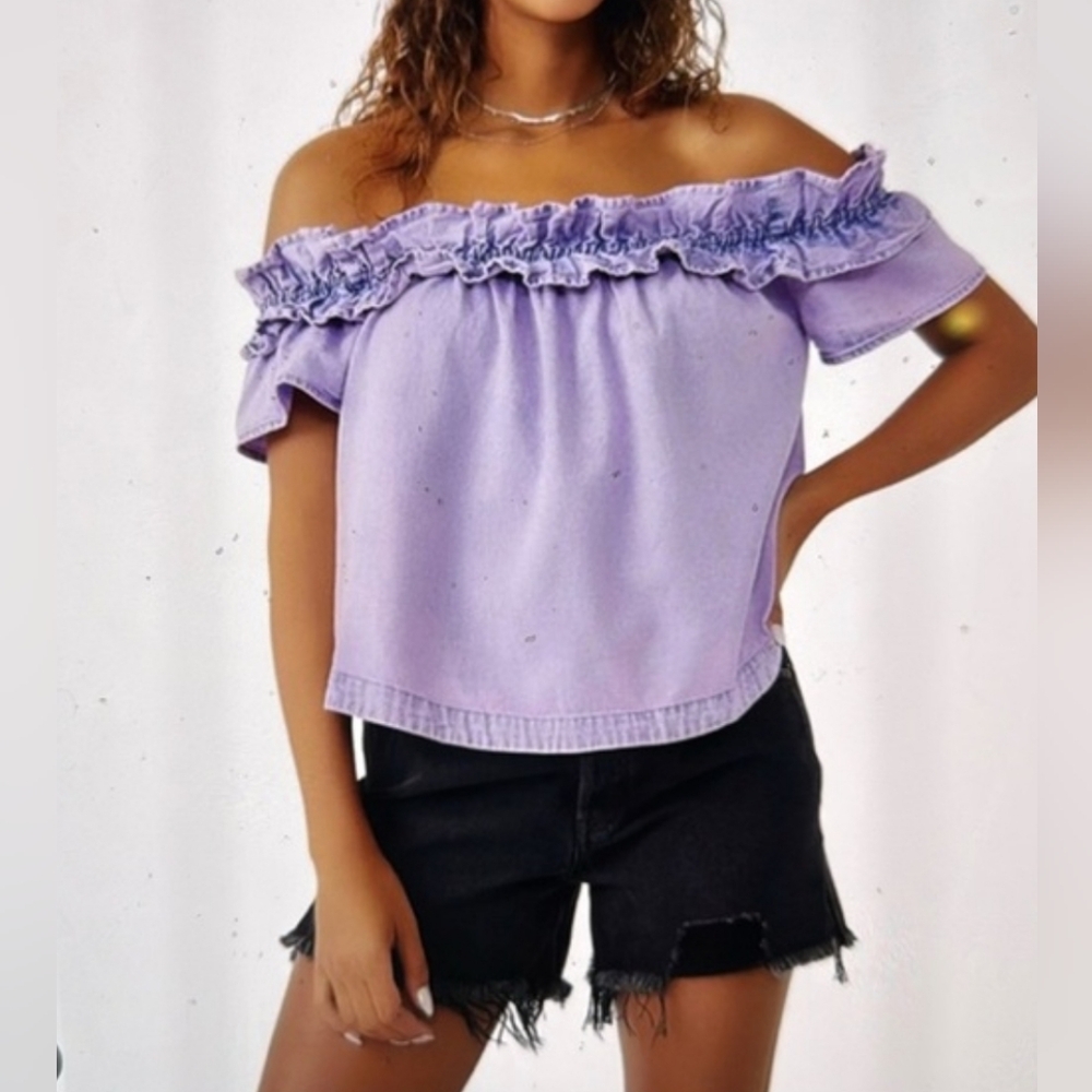 Free People Maxine Top In Orchid Overdye